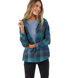 O'Neill Logan Women's L/S Flannel Shirt - Slate