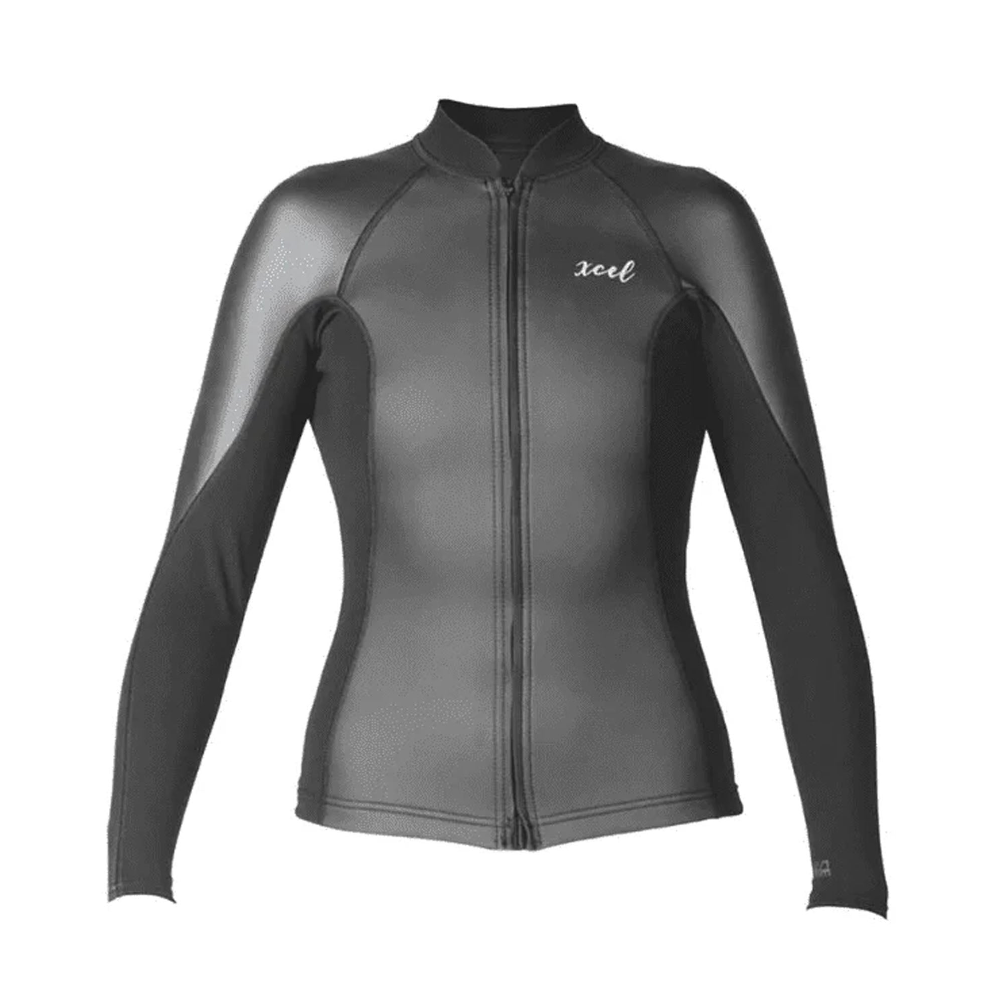 Xcel Axis 2/1mm Smooth Skin Front Zip Women's L/S Wetsuit Jacket - Black