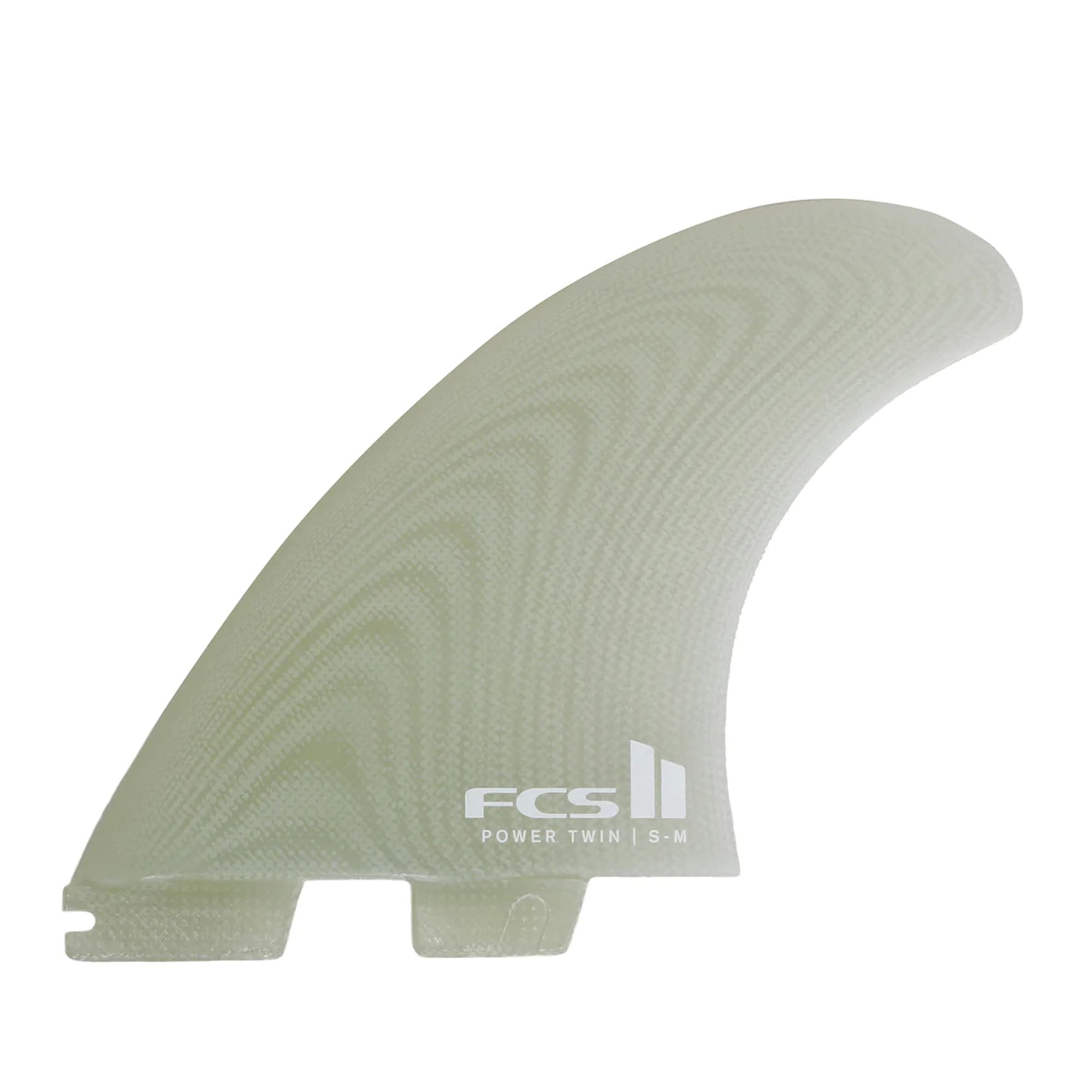 FCS II Power Twin + Stabilizer S/M Twin Surfboard Fins