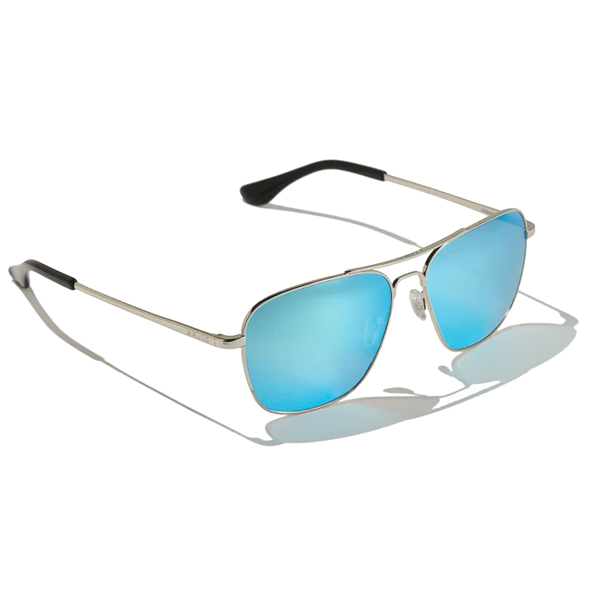 Bajio Snipes Large Women's Sunglasses - Silver Gloss/Blue Mirror Polarized