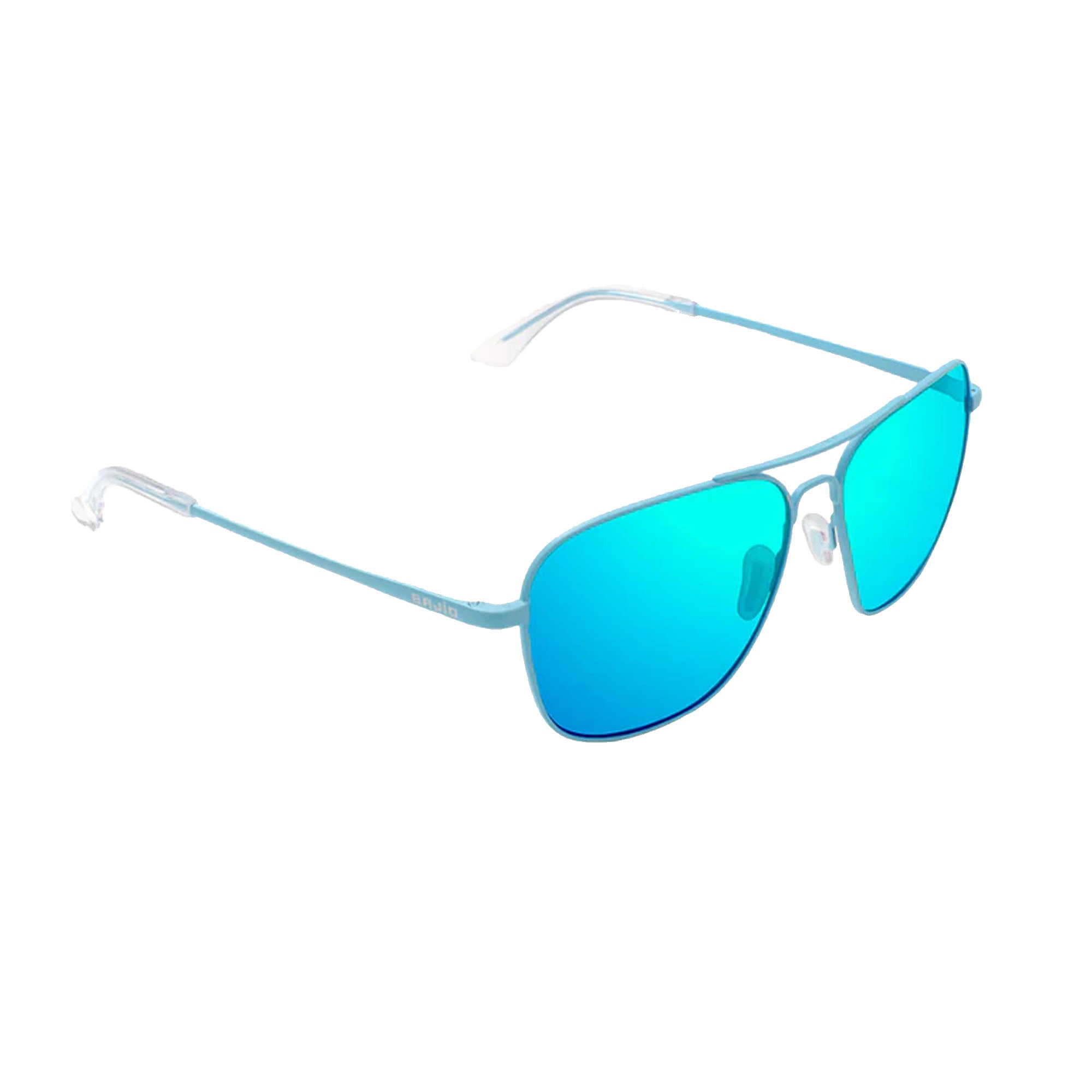 Bajio Snipes Large Women's Sunglasses - Light Blue Matte/Blue Mirror Polarized