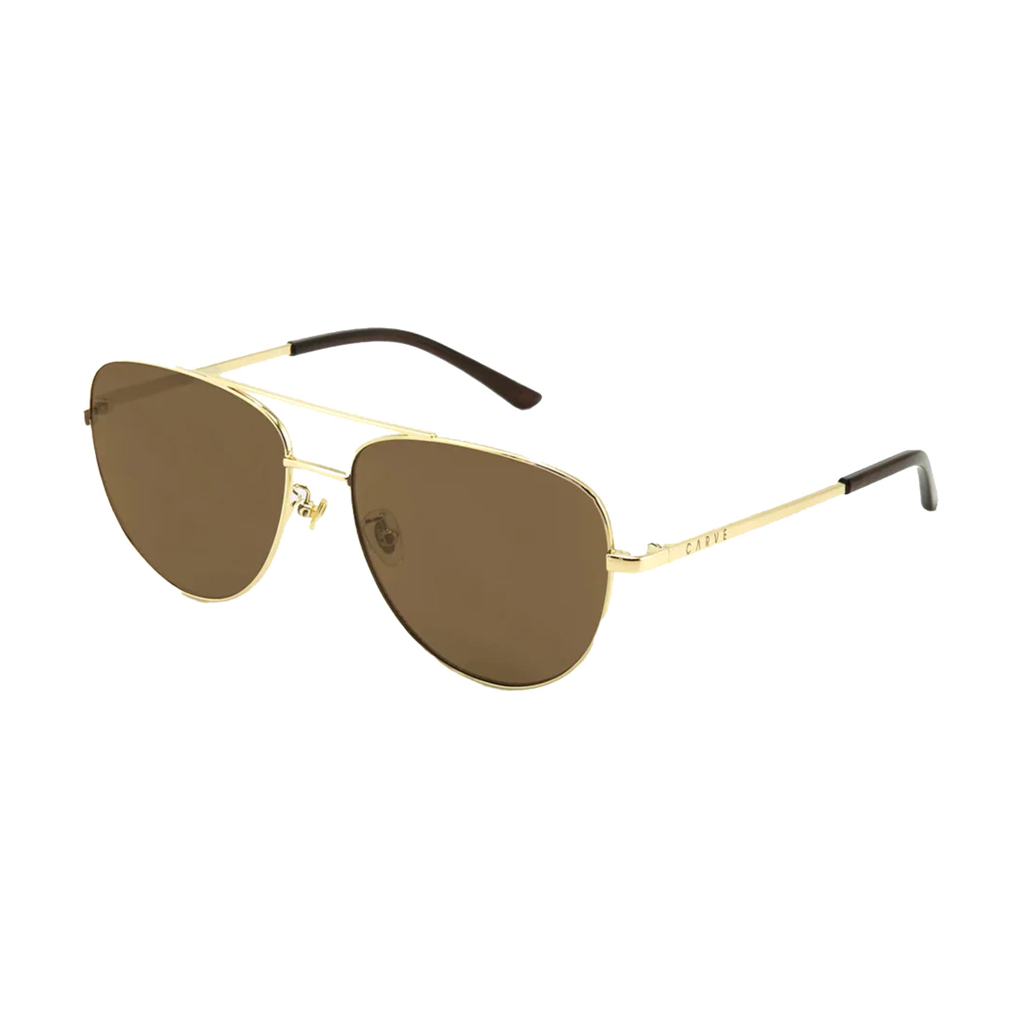 Carve Solana Women's Sunglasses - Gloss Gold Metal/Brown Injected Polarized