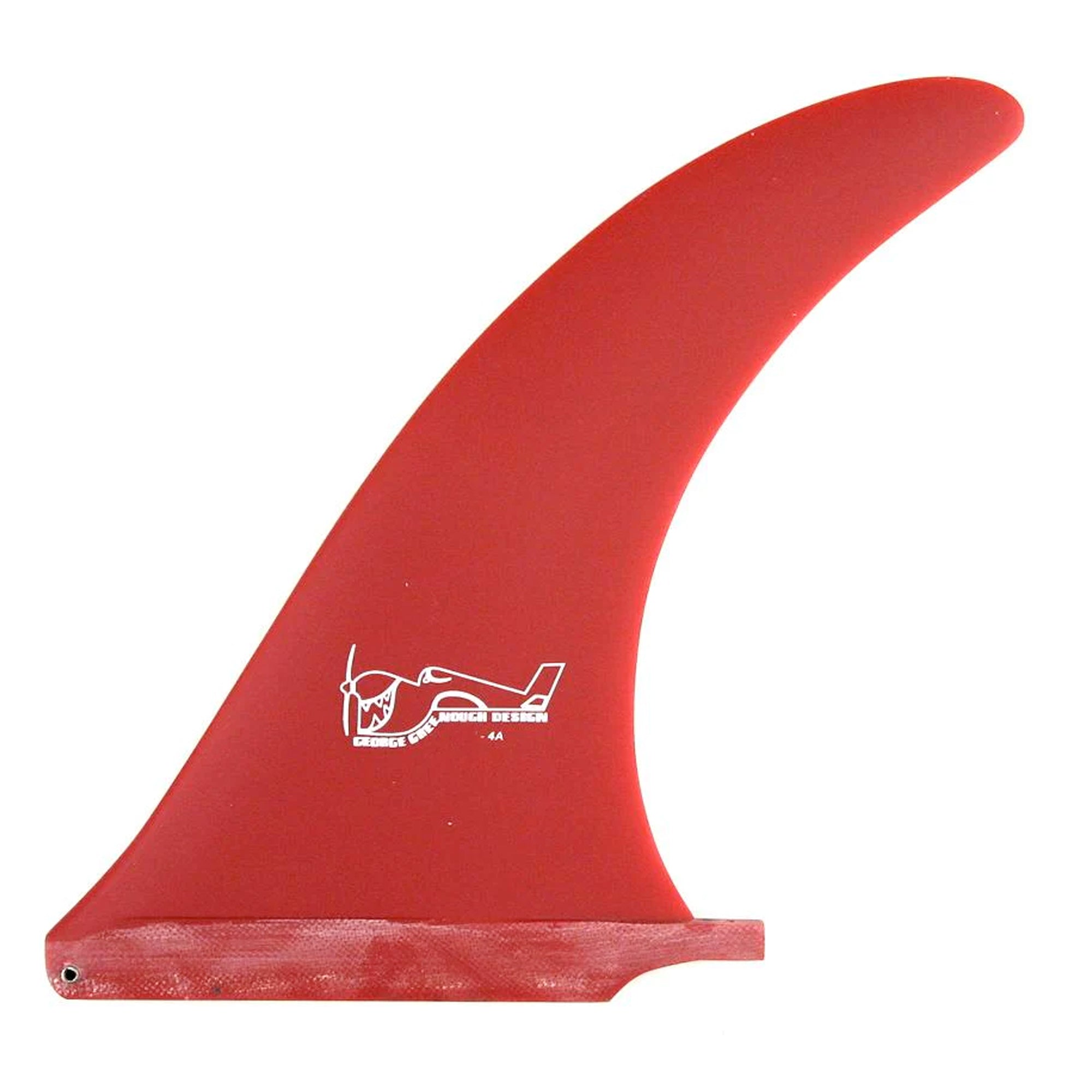 True Ames Greenough 4-A 9" Longboard Fin - Solid Red