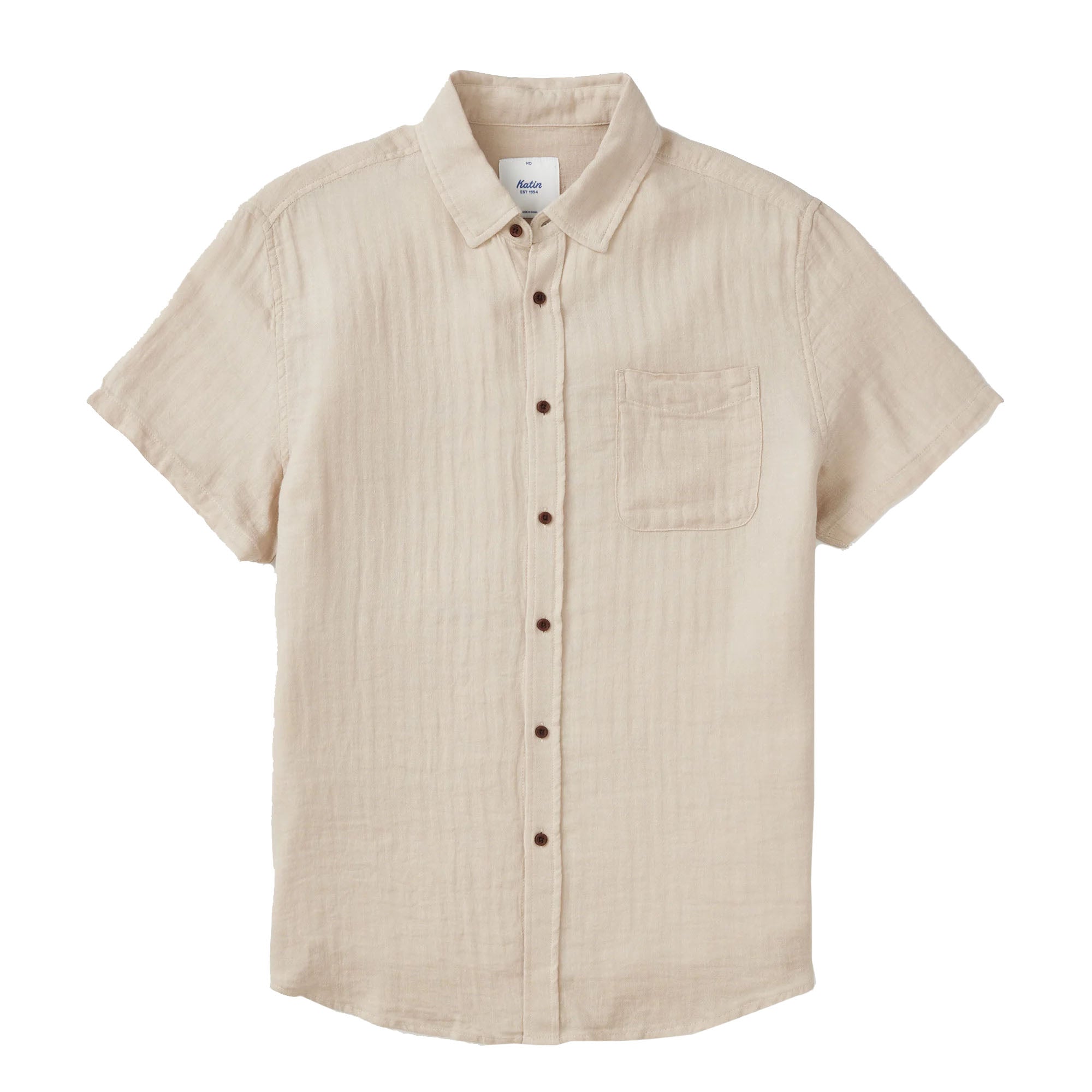 Katin Alan Solid Men's S/S Woven Shirt - Grey