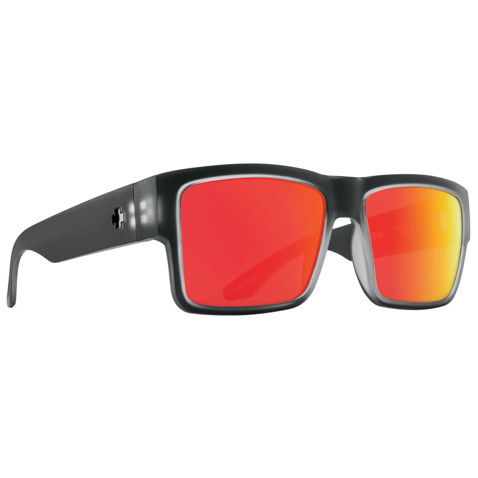 Spy Cyrus Men's Sunglasses - Matte Black Ice/Happy Gray Green Red Mirror Polarized