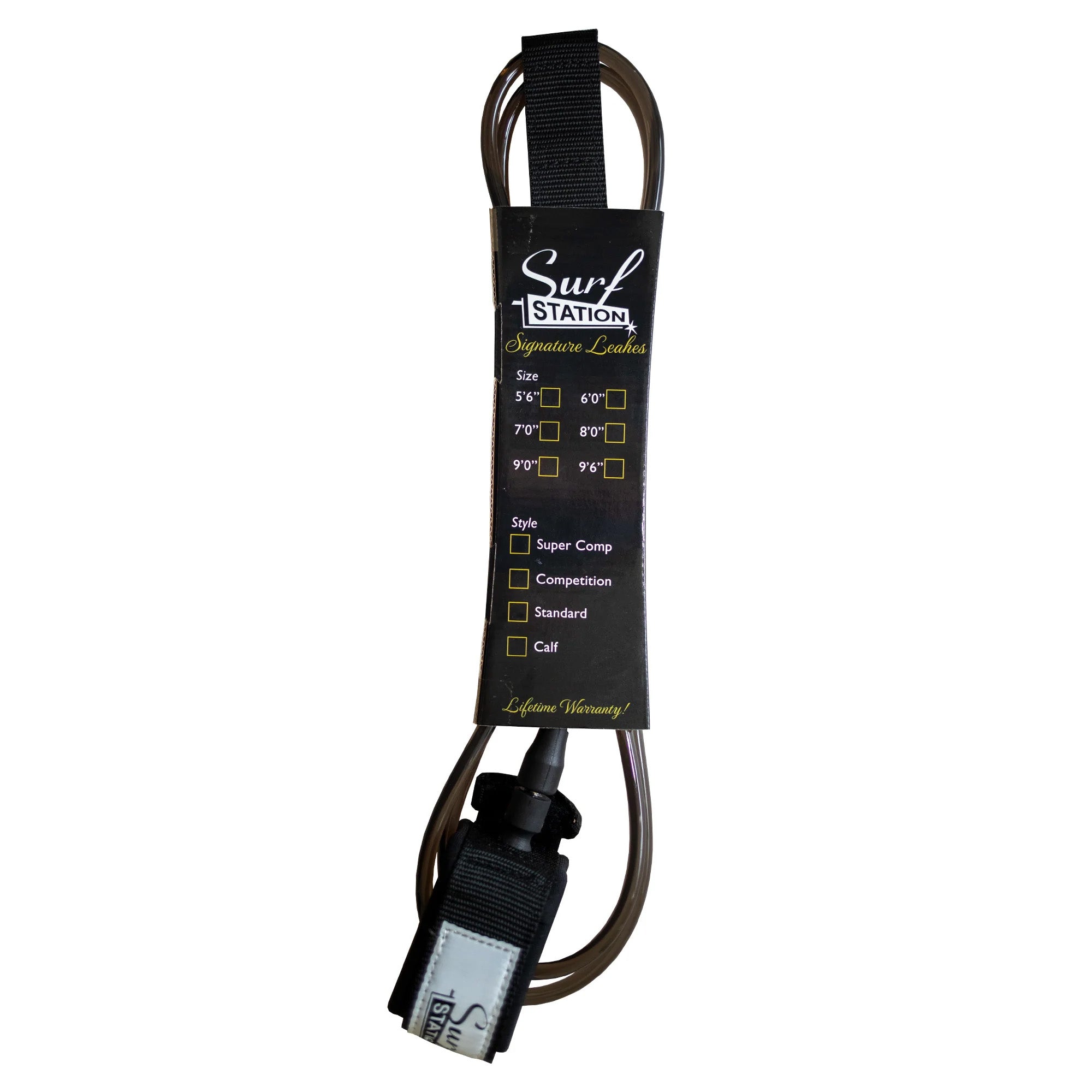 Surf Station Signature Series 10' Surfboard Leash - Black