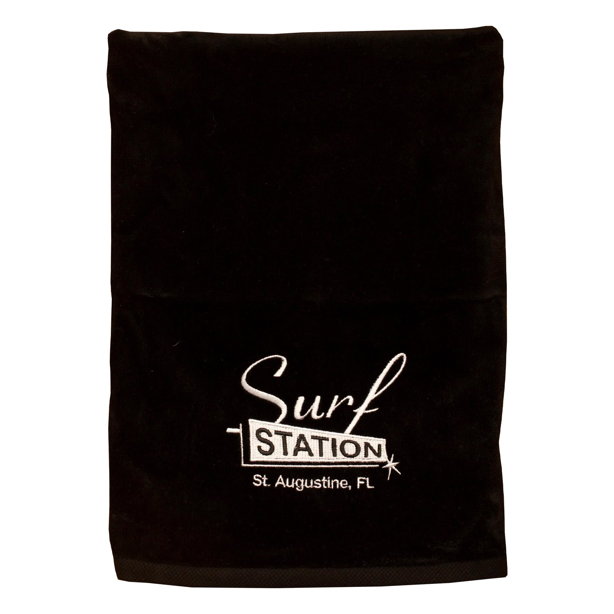 Surf Station Classic Beach Towel - Black