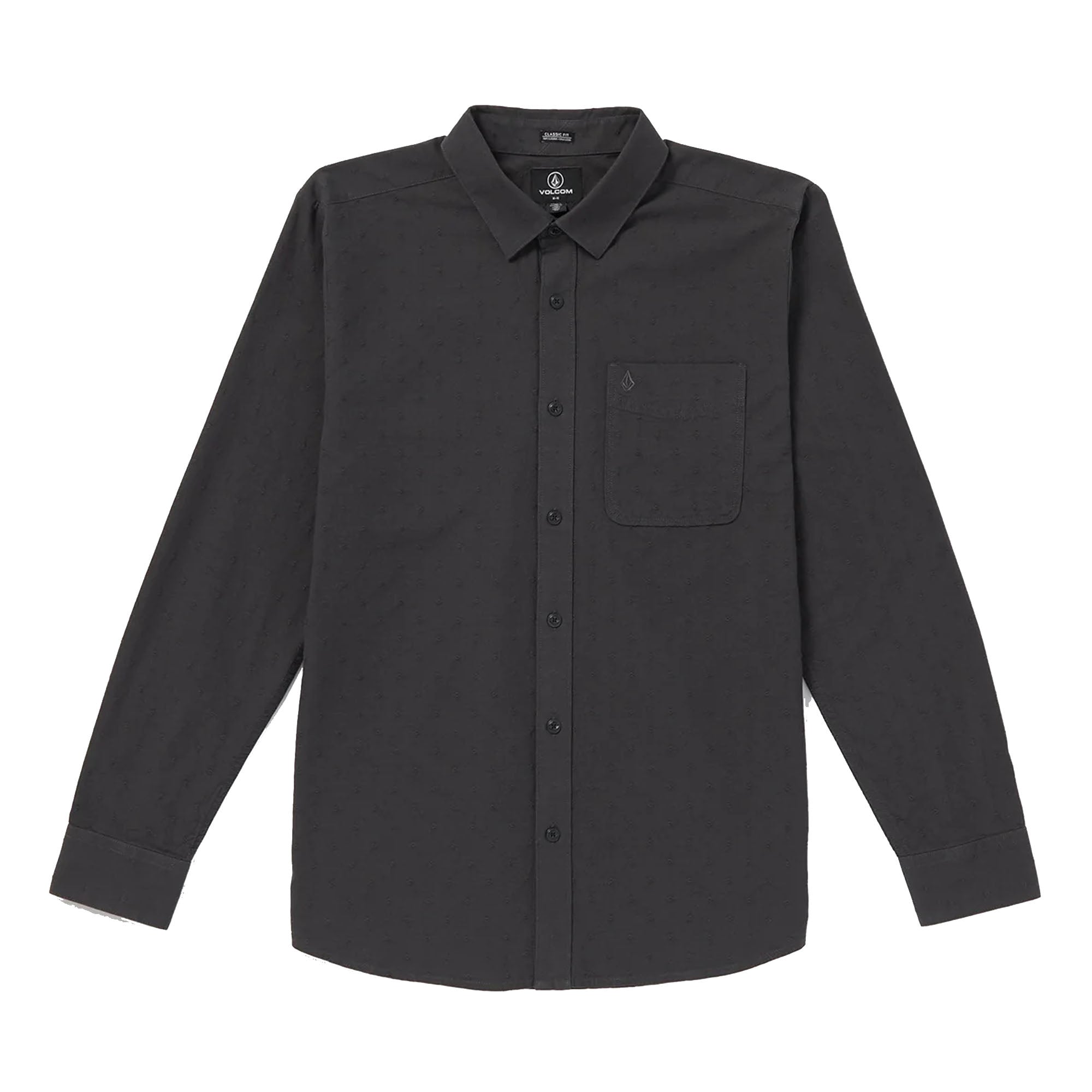 Volcom Date Knight Men's L/S Dress Shirt - Stealth