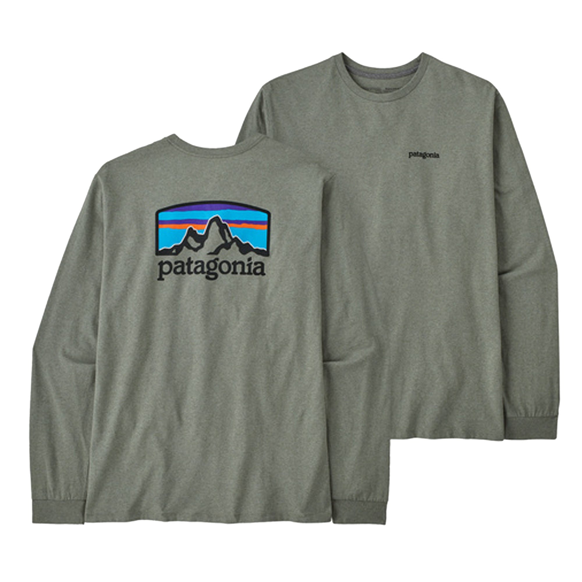 Patagonia Fitz Roy Horizons Responsibili-Tee Men's L/S Shirt - Sleet Green