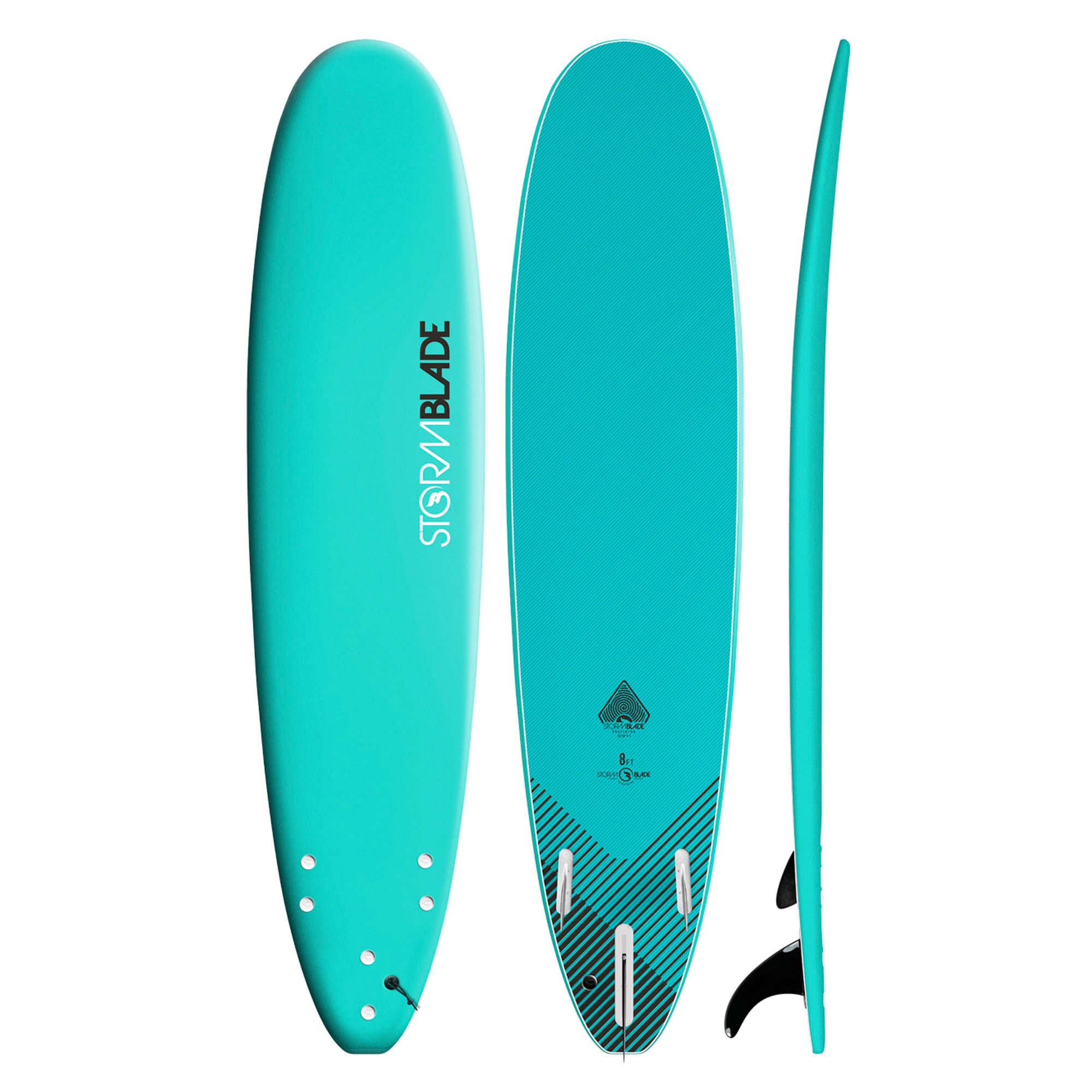 Storm Blade Classic 8'0 Soft Surfboard - Turquoise