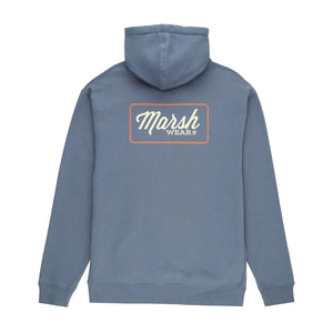 Marsh Wear Script Men's L/S Hoodie - Storm Blue