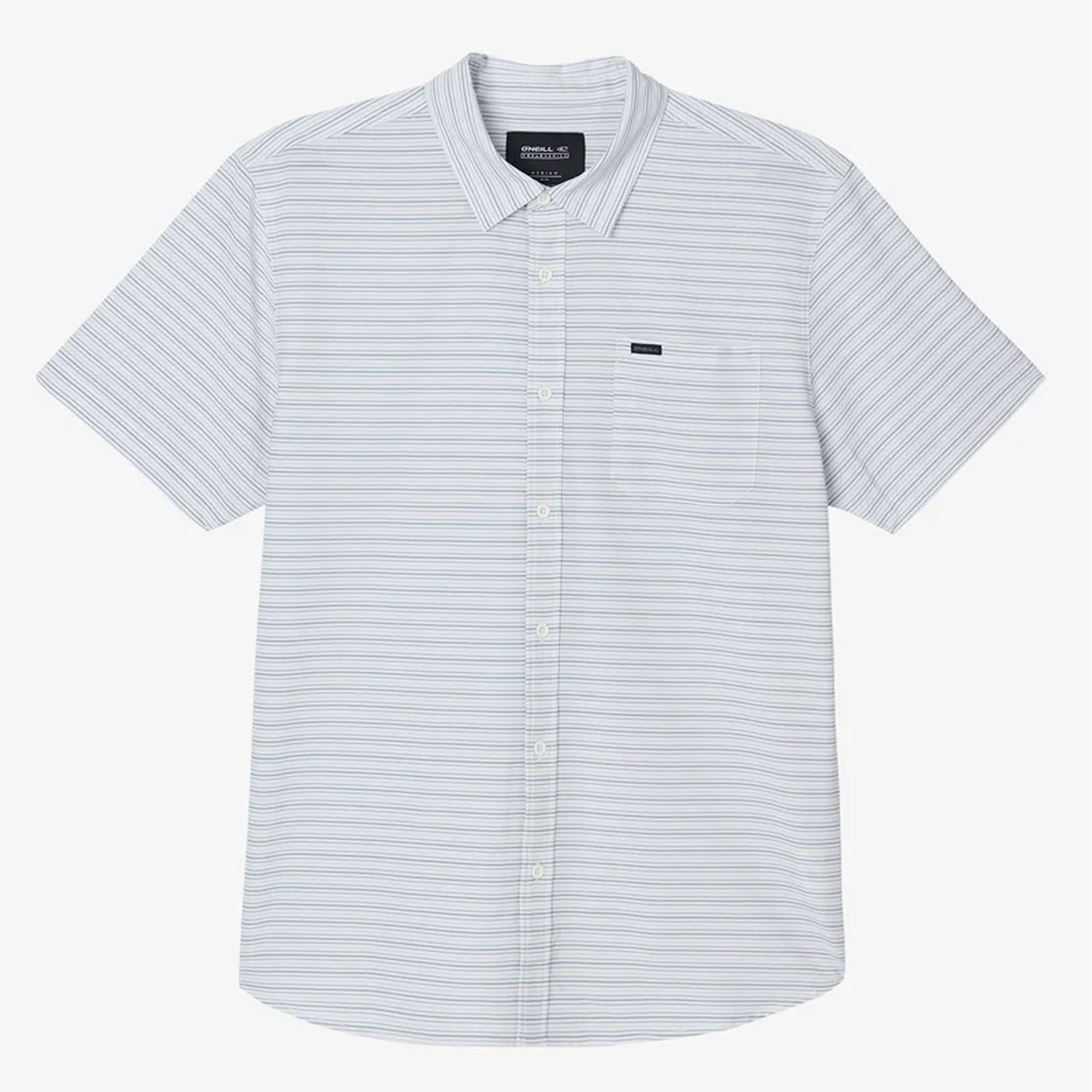 O'Neill Traveler Traverse Stripe Men's S/S Dress Shirt - White