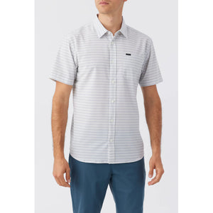 O'Neill Traveler Traverse Stripe Men's S/S Dress Shirt - White