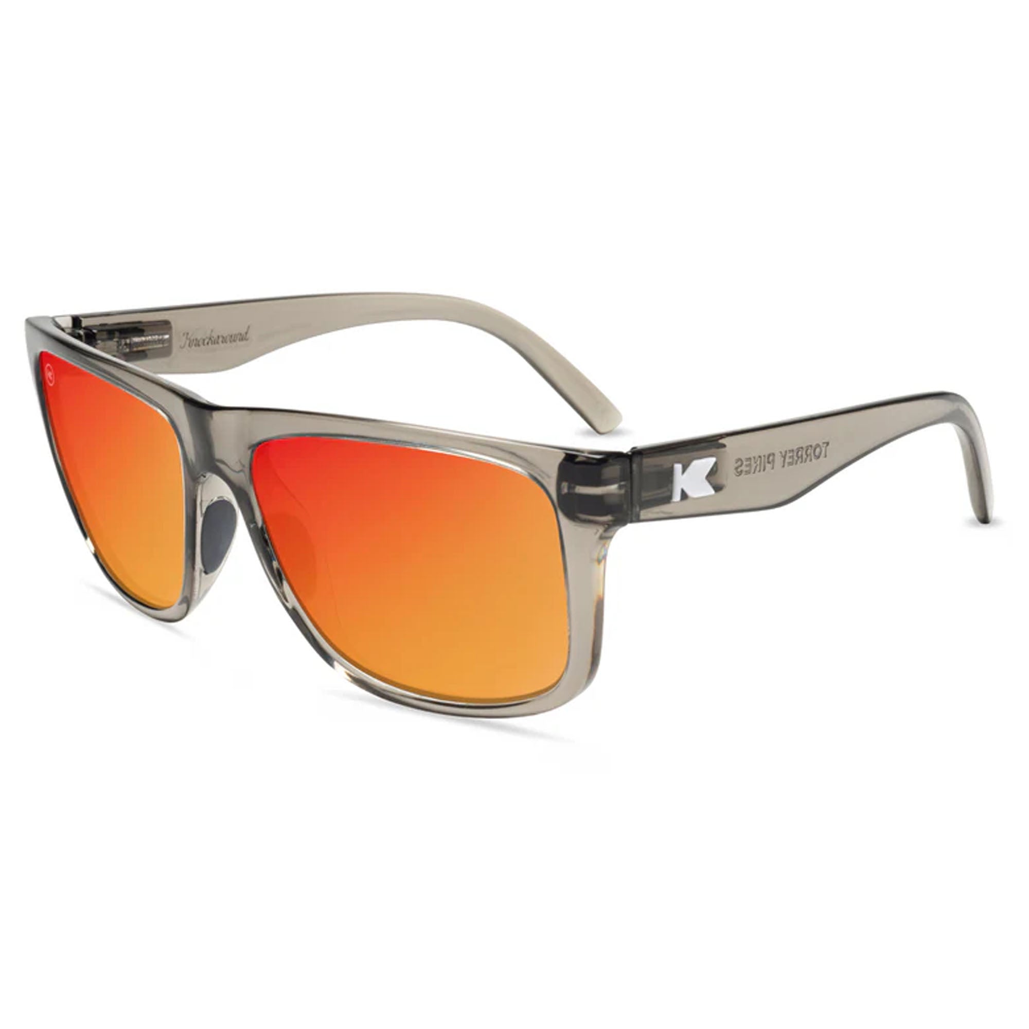 Knockaround Torrey Pines Sport Men's Sunglasses - Clear Grey/Red Sunset