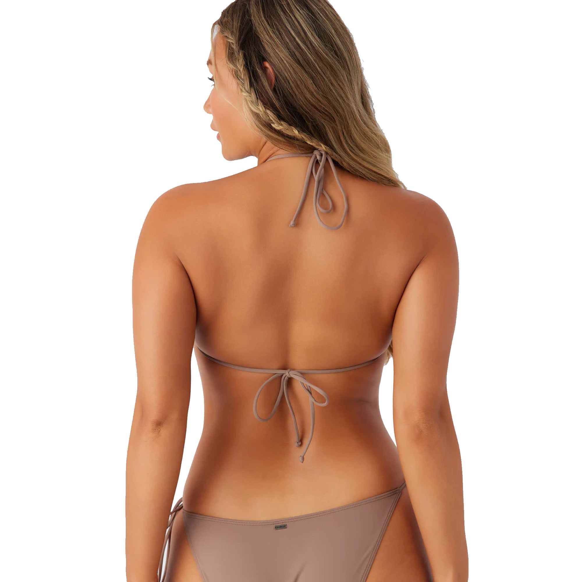 O'Neill Saltwater Solids Venice Triangle Women's Bikini Top - Deep Taupe