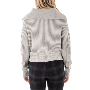 Jetty Amherst Cable Women's L/S Sweater - Grey