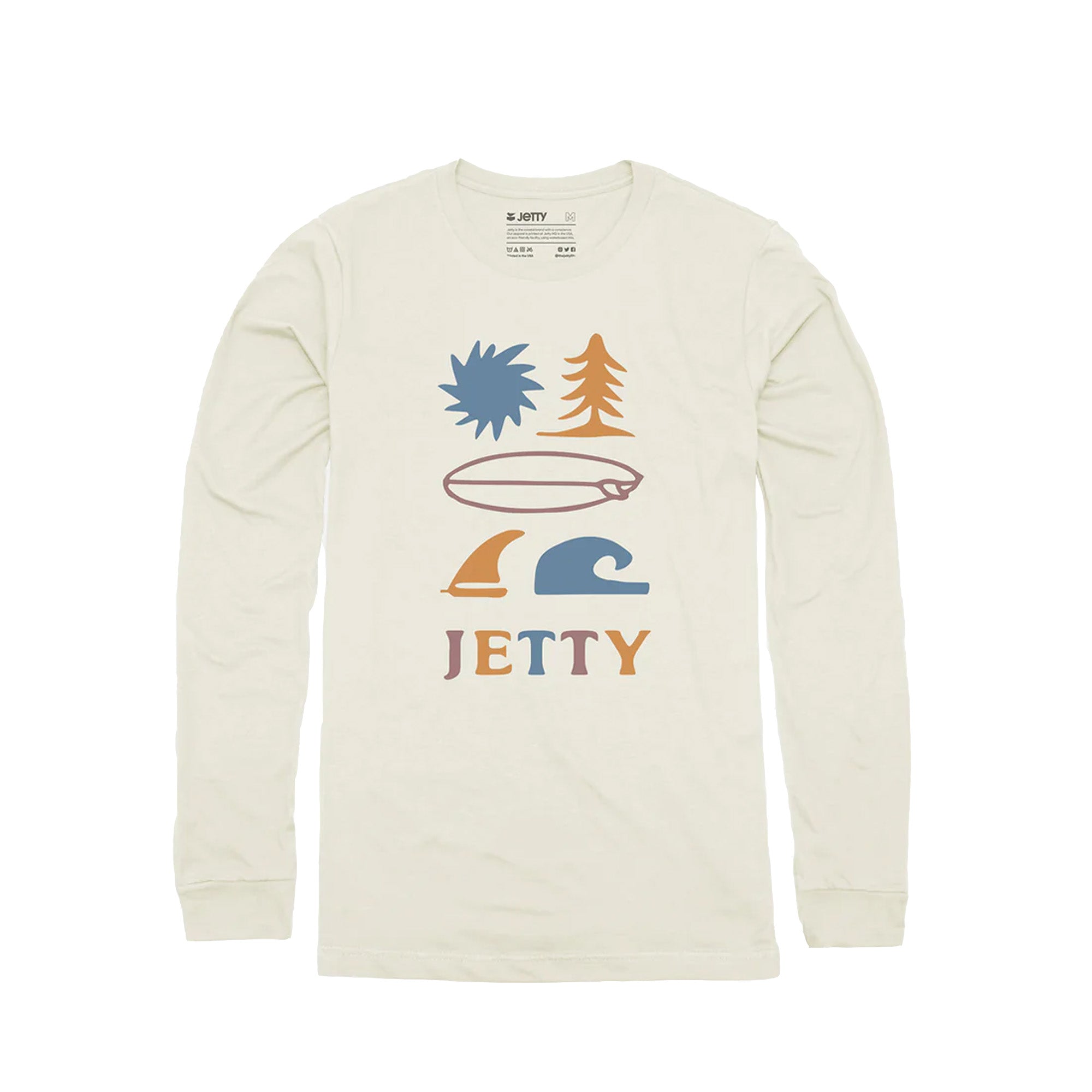 Jetty Terrains Youth L/S T-Shirt - Natural