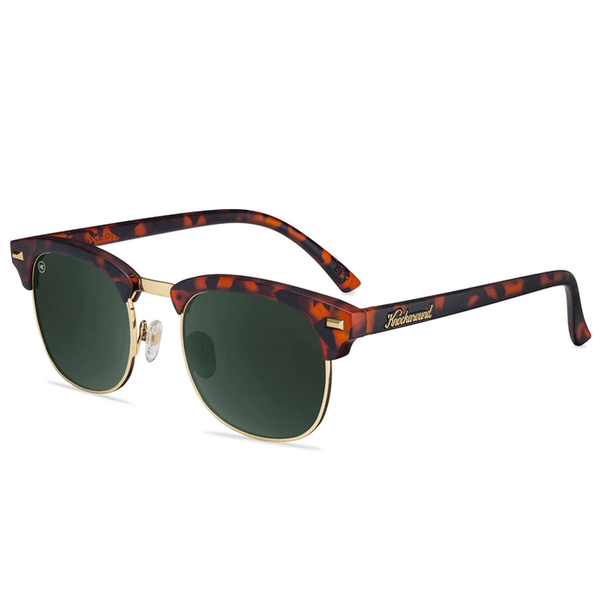 Knockaround Brooklines Women's Sunglasses - Matte Tortoise Shell & Gold Polarized