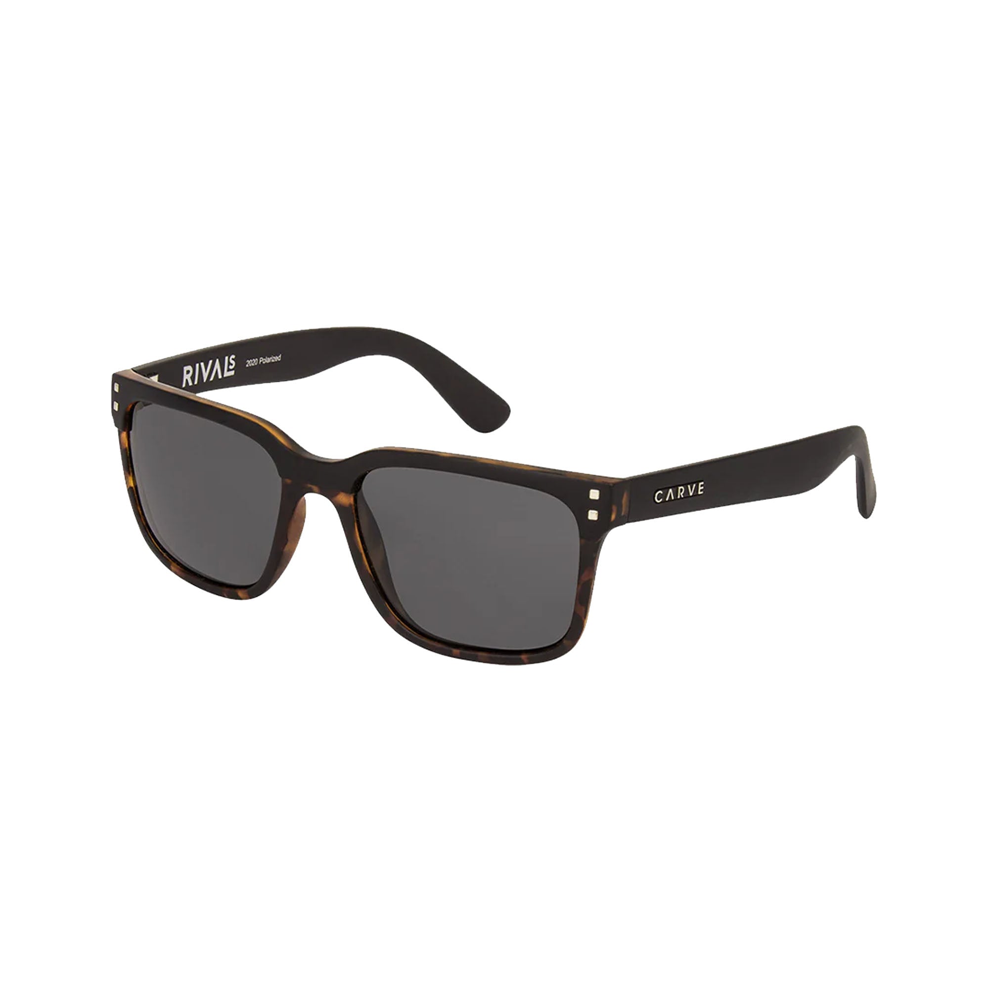 Carve Rivals Men's Sunglasses - Matte Tortoise/Grey Injected Polarized