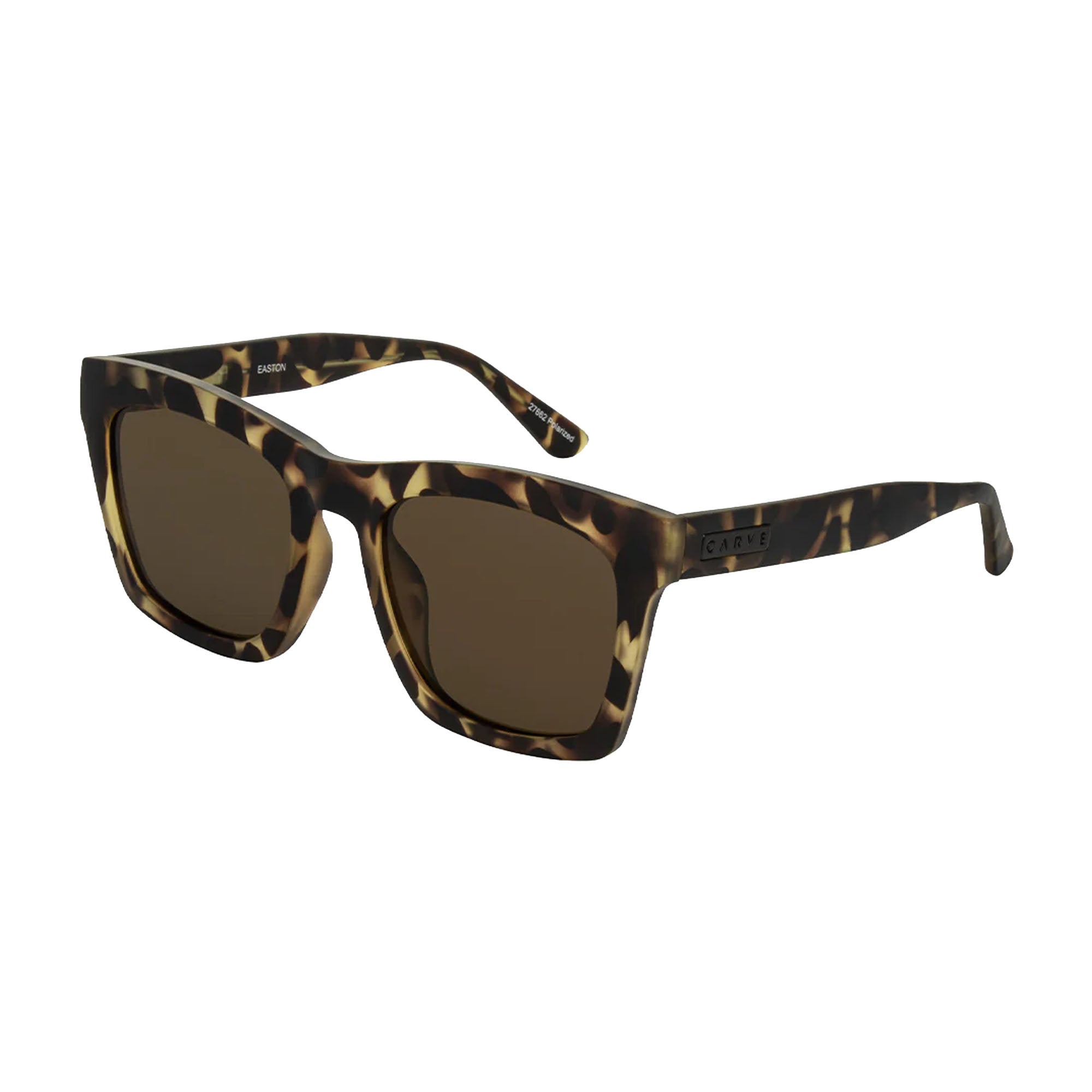 Carve Easton Men's Sunglasses - Matte Translucent Tortoise/Brown Polarized