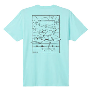 O'Neill Skate Bones Men's S/S T-Shirt - Turquoise