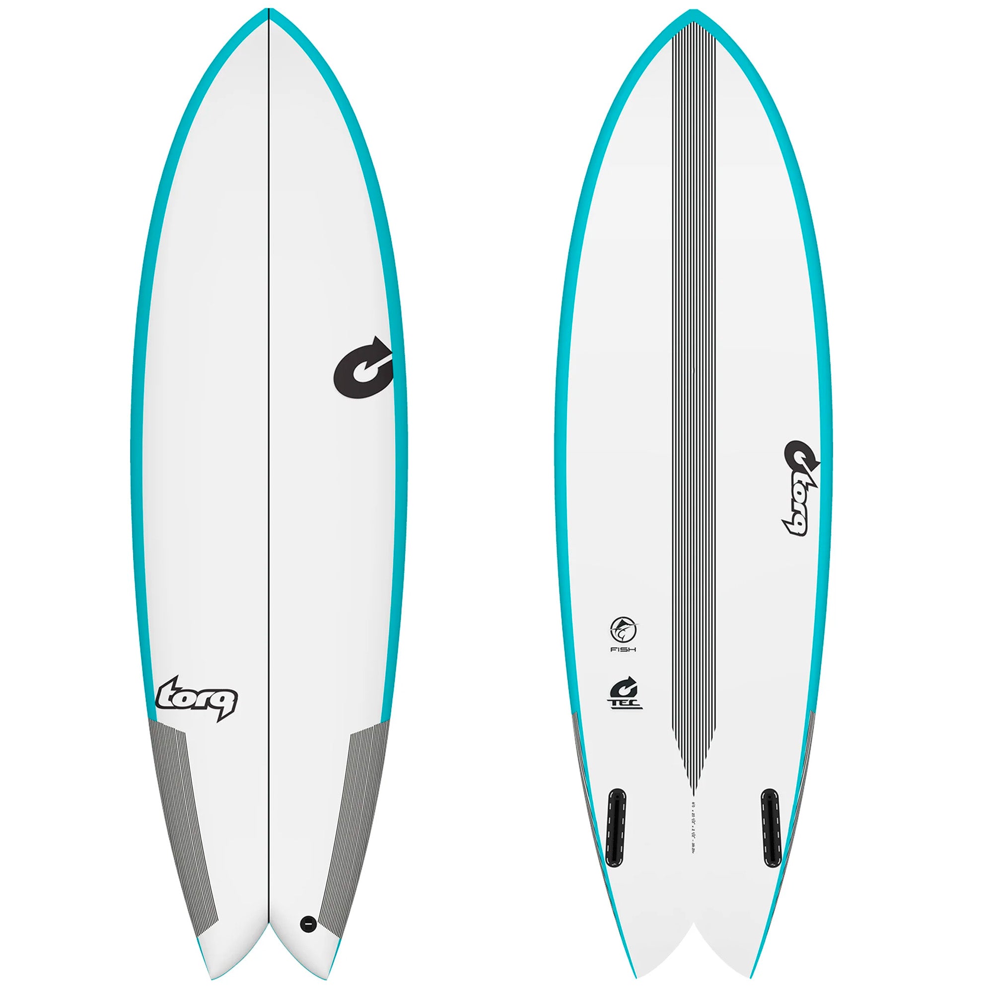 Torq Twin Fish TEC 5'10 Surfboard - Futures