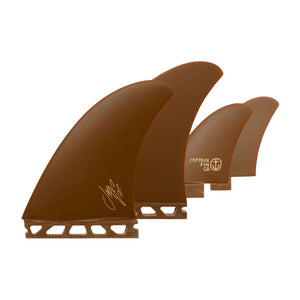 Captain Fin Co. Jeff McCallum Futures Twinzer Surfboard Fins - Medium/Brown