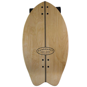 Hamboard Cory Lopez Twisted Fin 26" Surfskate Skateboard - Natural