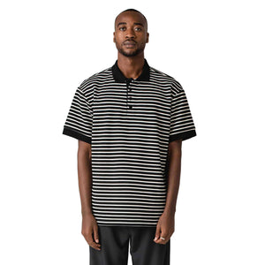 Former Uniform Striped Men's S/S Dress Shirt - Black/White