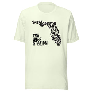 Surf Station FL Fins Black Men's S/S T-Shirt