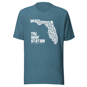 Surf Station FL Fins White Men's S/S T-Shirt