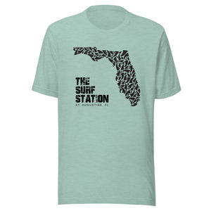 Surf Station FL Fins Black Men's S/S T-Shirt