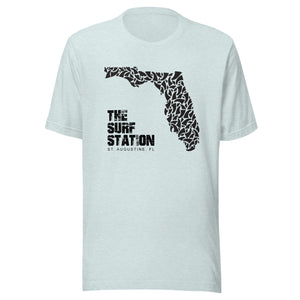 Surf Station FL Fins Black Men's S/S T-Shirt