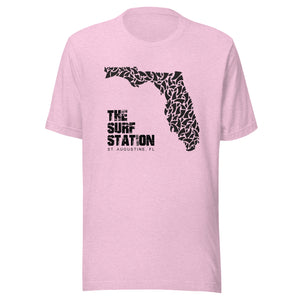 Surf Station FL Fins Black Men's S/S T-Shirt