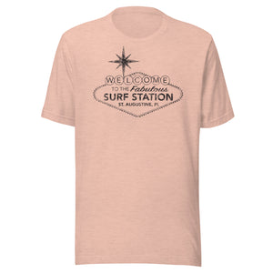 Surf Station Welcome Sign Black Men's S/S T-Shirt