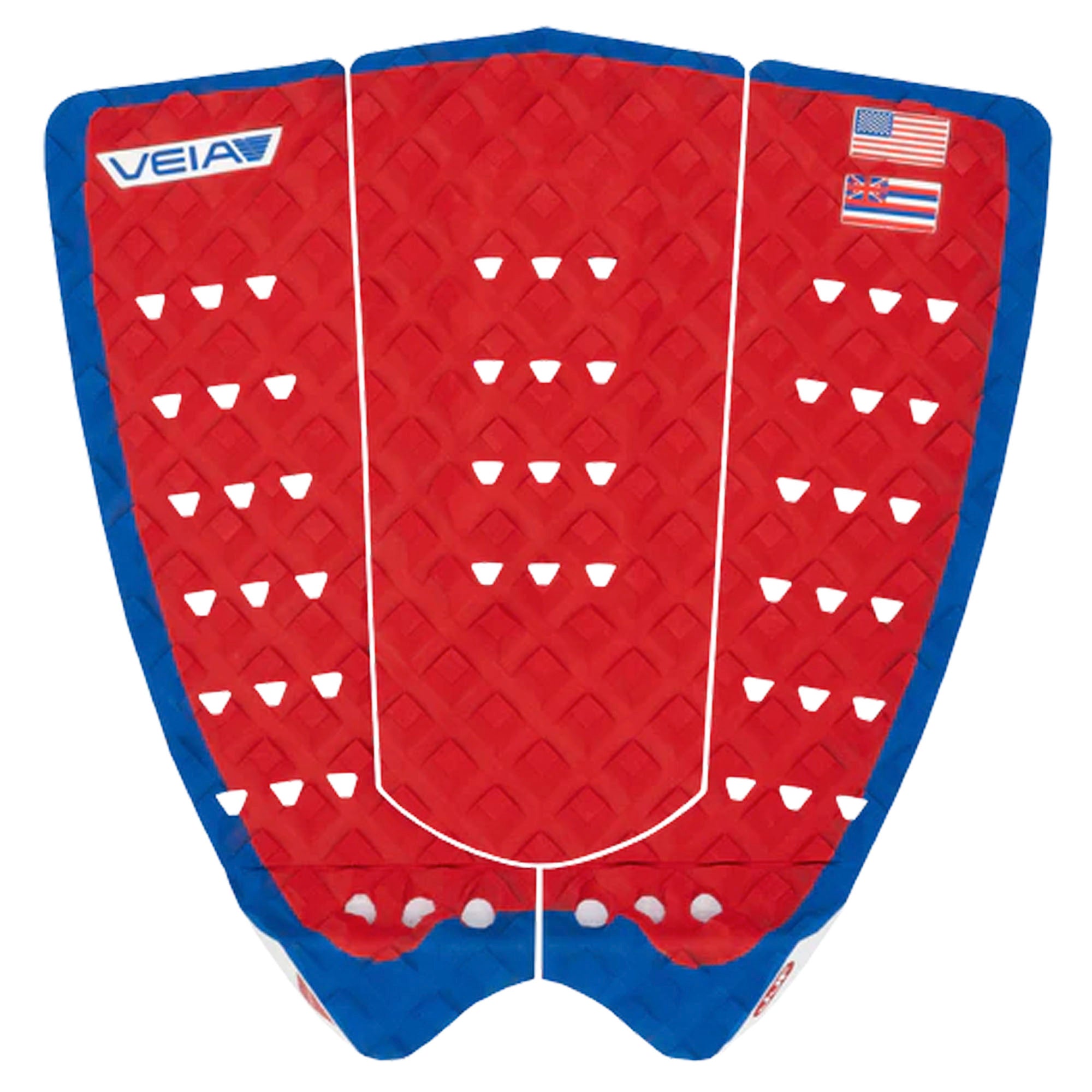 VEIA JJF Round Tail Pro Traction Pad - USA Red/Blue