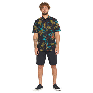 Volcom Island Time Men's S/S Dress Shirt - Black