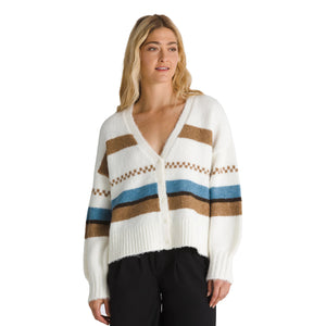 Vans Valerie Stripe Cardigan Women's Sweater - Marshmallow