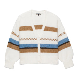 Vans Valerie Stripe Cardigan Women's Sweater - Marshmallow