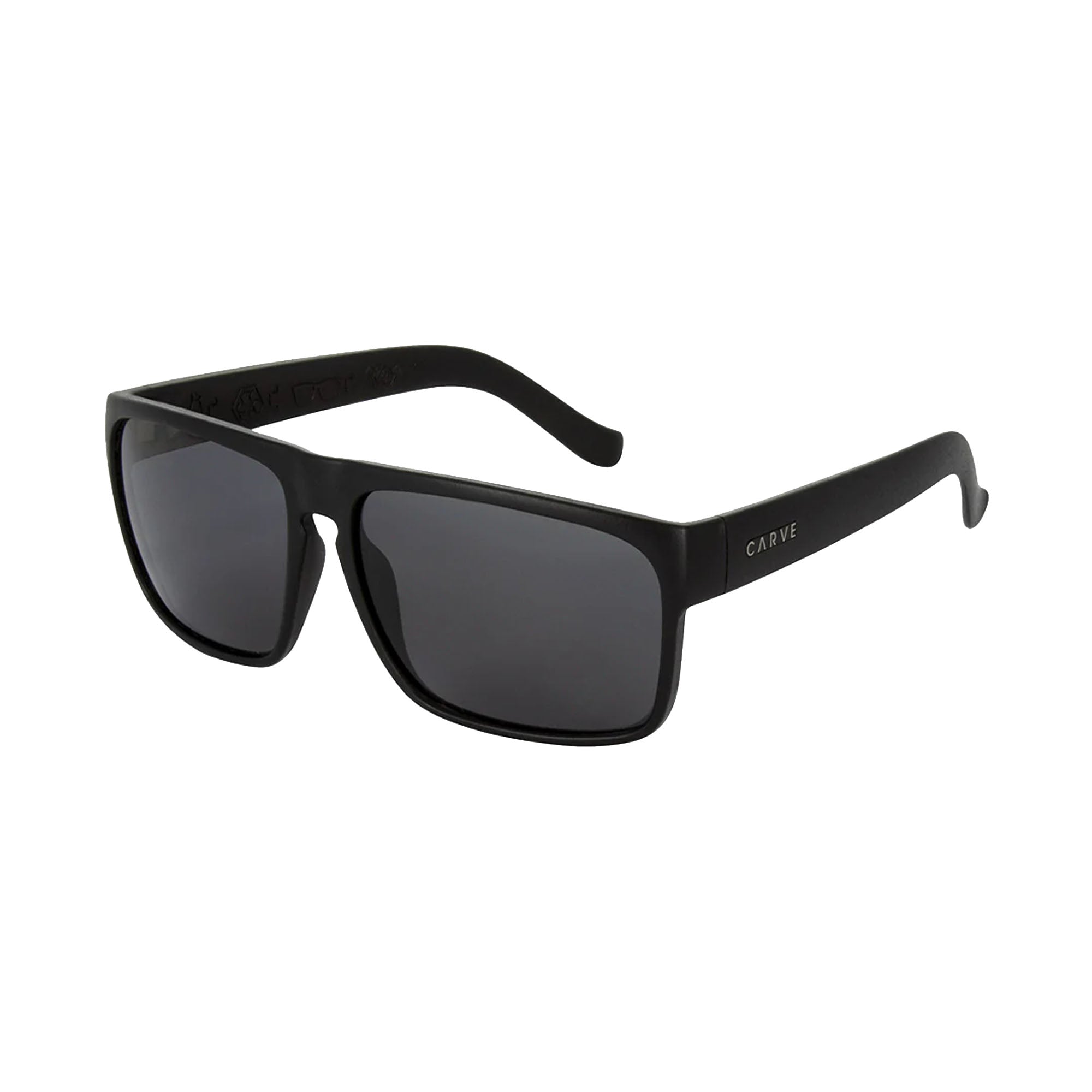 Carve Vendetta Men's Sunglasses - Matte Black/Grey Injected Polarized