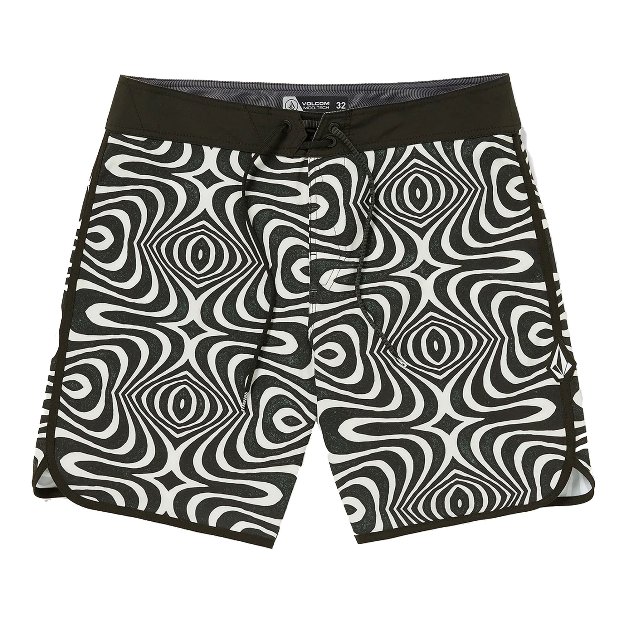 Volcom Lido Print Scallop Mod-Tech 19" Men's Boardshorts - White