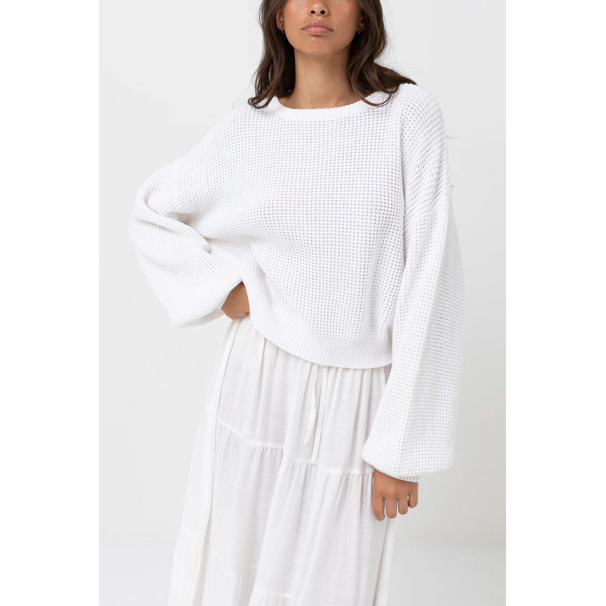 Rhythm Classic Knit Women's Jumper - White