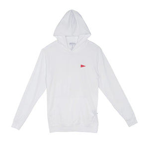 Florence Marine X Burgee Men's L/S Hooded Shirt - White