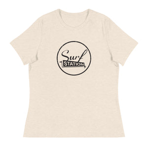 Surf Station Distressed Vegas Black Women's Relaxed T-Shirt