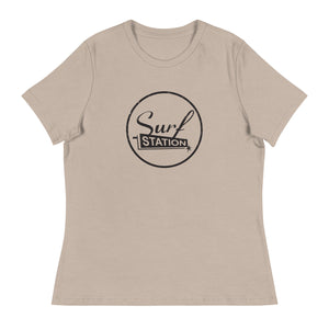 Surf Station Distressed Vegas Black Women's Relaxed T-Shirt