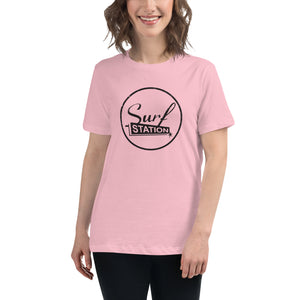 Surf Station Distressed Vegas Black Women's Relaxed T-Shirt