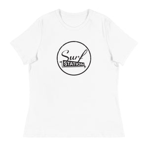 Surf Station Distressed Vegas Black Women's Relaxed T-Shirt