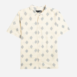 Lost Sumatra Men's S/S Woven Dress Shirt - Ivory