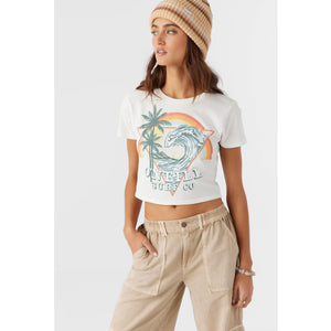 O'Neill Rainbow Shore Women's S/S T-Shirt - Winter White