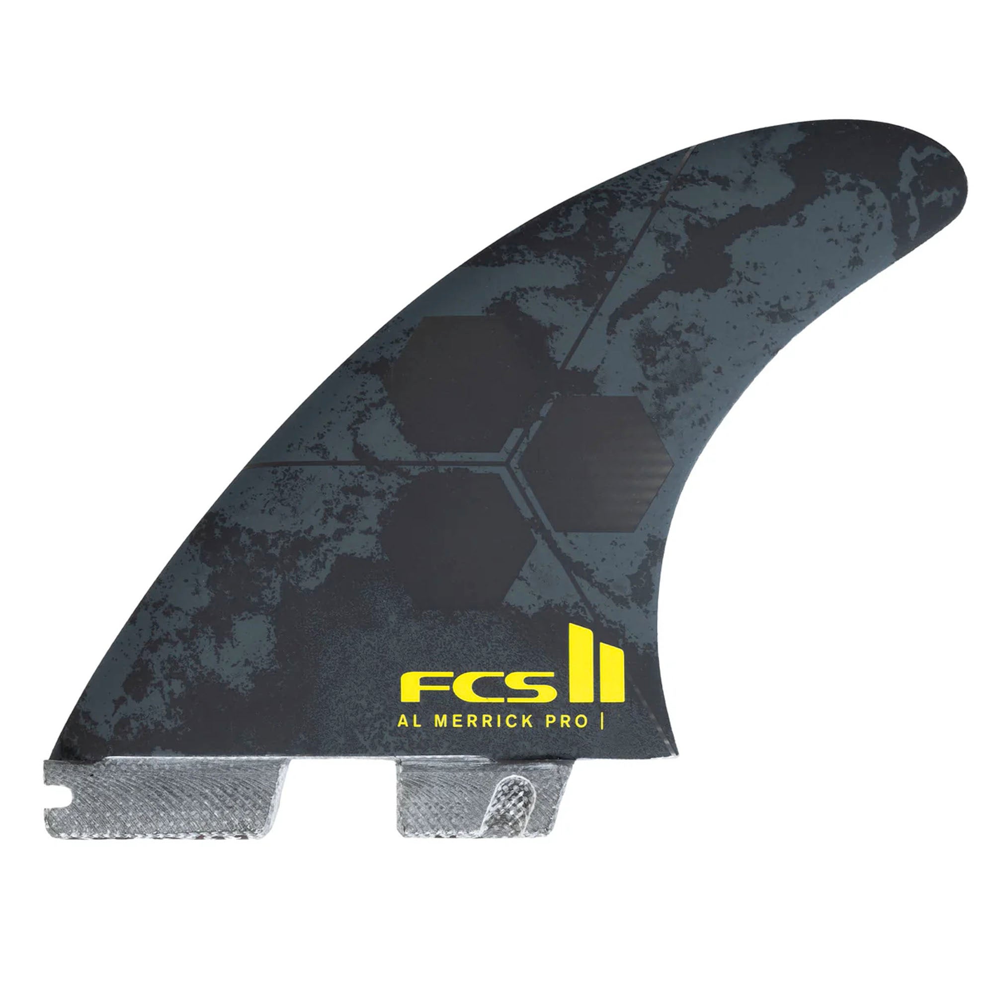 FCS II AM Performance Glass Tri Surfboard Fins - Medium/Black Acid